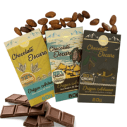 Chocolate artesanal Experiencia Arhuaca con 3 barras de cacao de origen 72 %, 85 % y 90 %, elaborado por comunidades Arhuacas