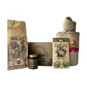 Kit Seyn con chocolate ancestral, miel de origen y mochila Arhuaca, elaborado por comunidad indígena de la Sierra Nevada