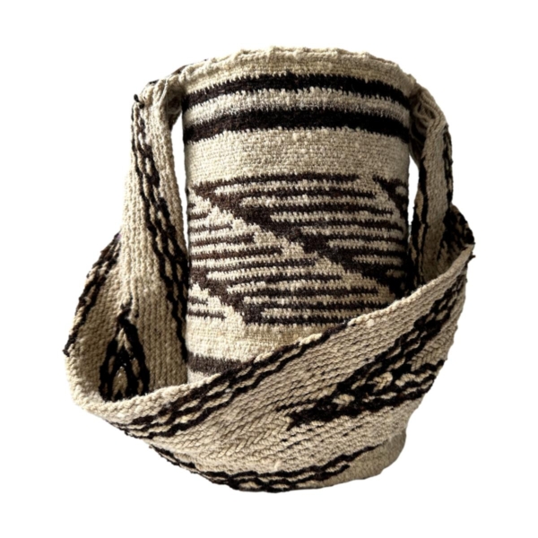 Mochila Arhuaca Grande | "Armonía temporal" tejida en lana nativa - Imagen 2