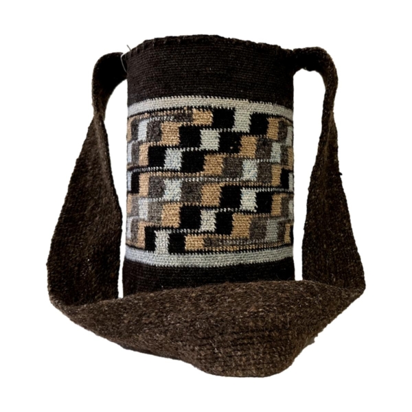 Mochila Arhuaca Pequeña | “Memoria Ancestral” tejida en lana nativa - Imagen 2