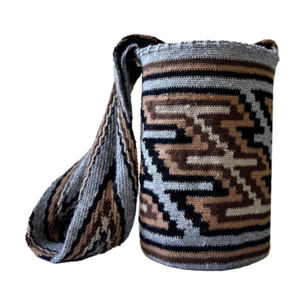 Mochila Arhuaca Mediana| "Armonía temporal" tejida en lana nativa
