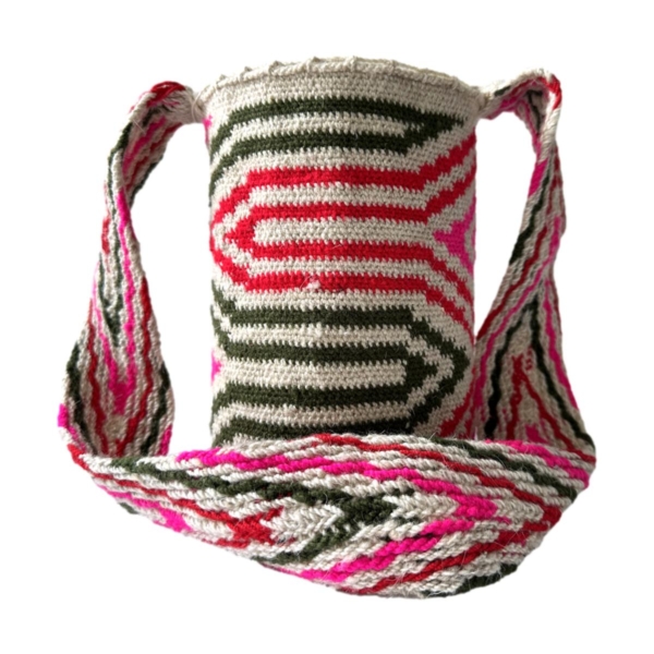Mochila Arhuaca Pequeña | "Transito sagrado" tejida en lana nativa - Imagen 2