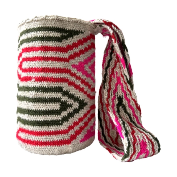 Mochila Arhuaca Pequeña | "Transito sagrado" tejida en lana nativa - Imagen 3