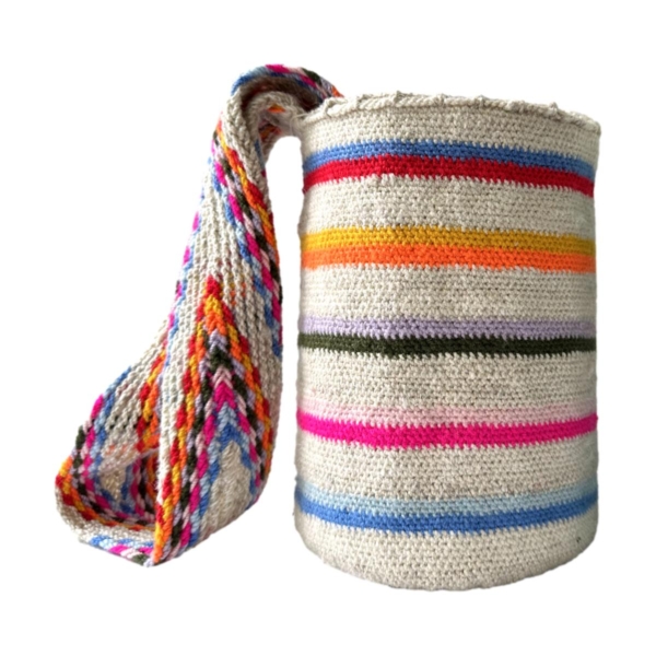 Mochila Arhuaca Pequeña | "Alba" tejida en lana nativa