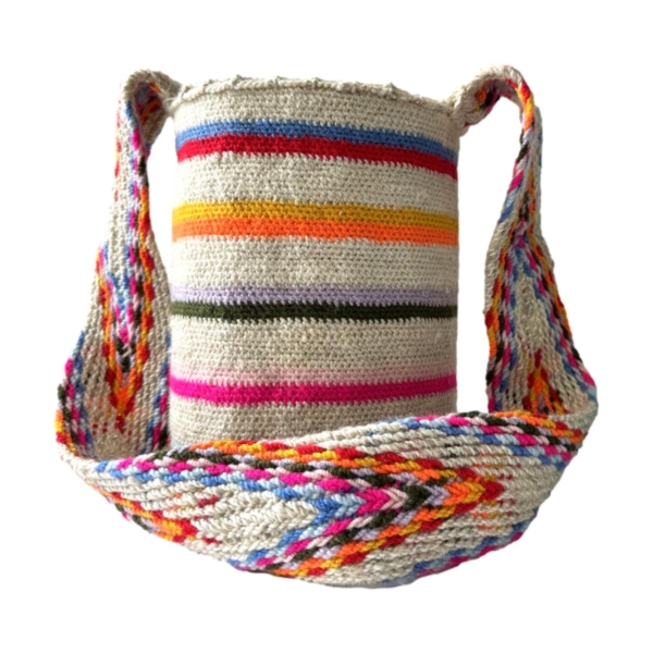 Mochila Arhuaca Pequeña | "Alba" tejida en lana nativa - Imagen 2