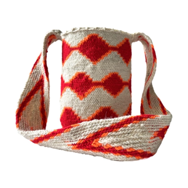 Mochila Arhuaca Pequeña | “Calendarios del tiempo” tejida en lana nativa - Imagen 2