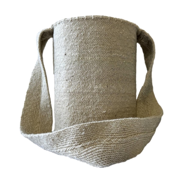 Mochila Arhuaca Grande | "Arena Blanca" tejida en lana nativa - Imagen 2