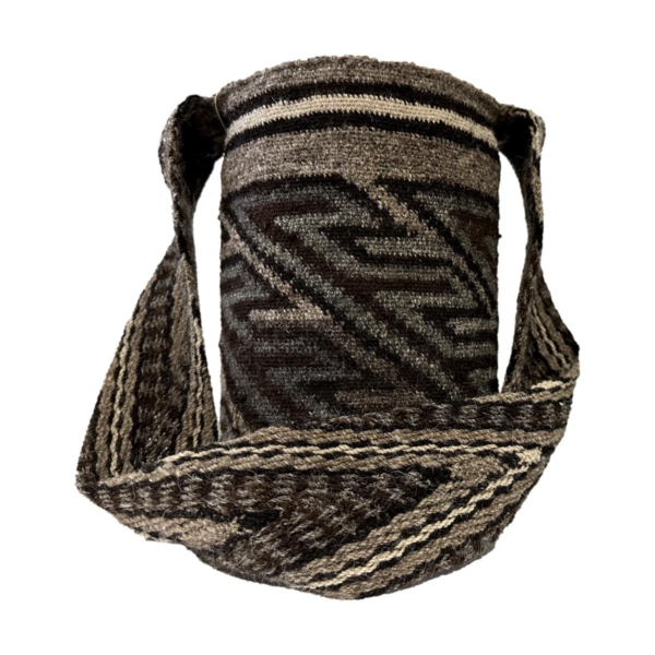 Mochila Arhuaca Mediana | "Humanidad" tejida en lana nativa - Imagen 3