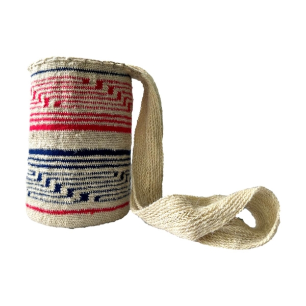 Mochila Arhuaca Pequeña | "Telar Sagrado" tejida en lana nativa - Imagen 3