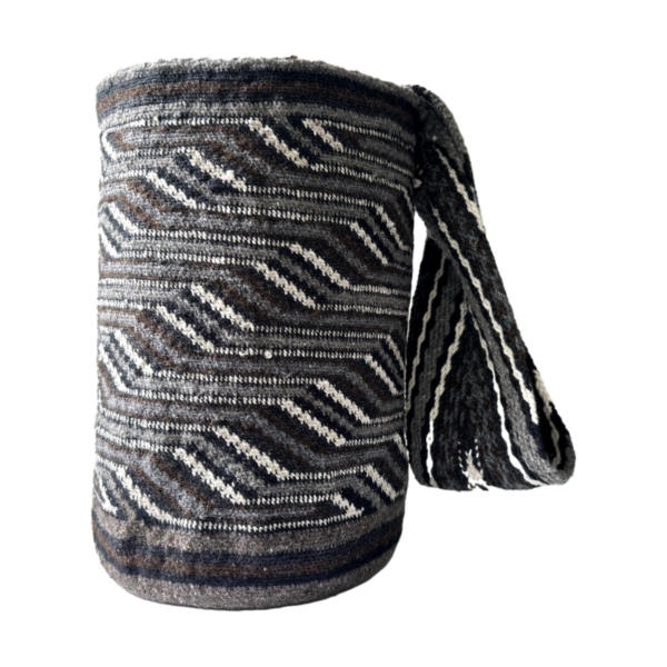 Mochila Arhuaca Grande | "Telar Sagrado" tejida en lana nativa - Imagen 3