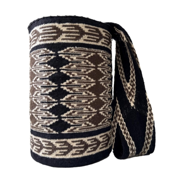 Mochila Arhuaca Mediana | “Vida” tejida en lana nativa - Imagen 2