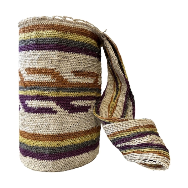 Mochila Arhuaca Grande | “Bosque” tejida en fique - Imagen 4