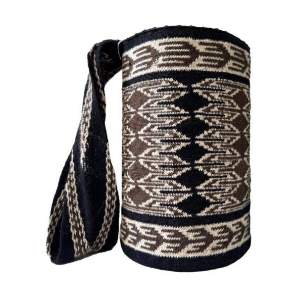 Mochila Arhuaca Mediana | “Vida” tejida en lana nativa