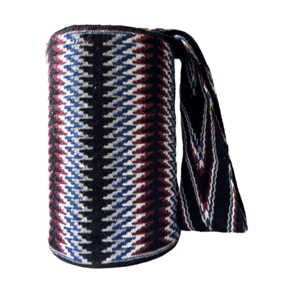 Mochila Arhuaca Grande | "Montañas" tejida en lana de alpaca  (Maestría) - Imagen 4