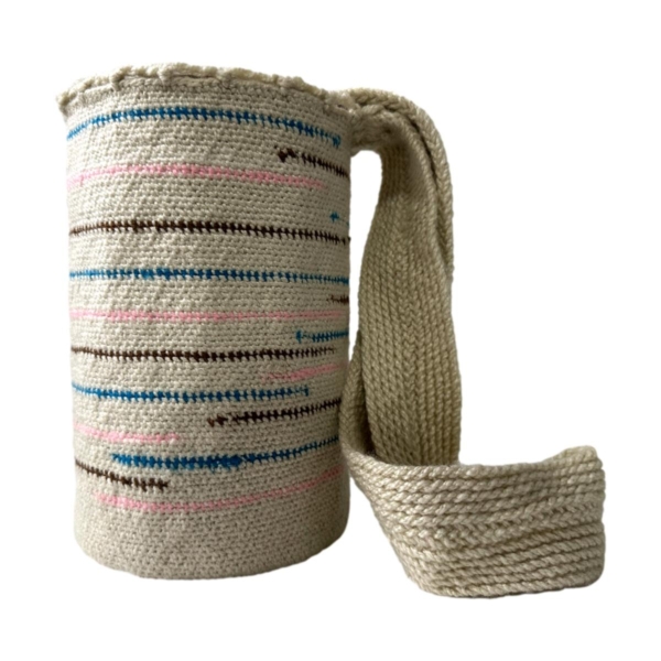 Mochila Arhuaca Pequeña | "Nuevos Caminos" tejida en lana nativa - Imagen 3
