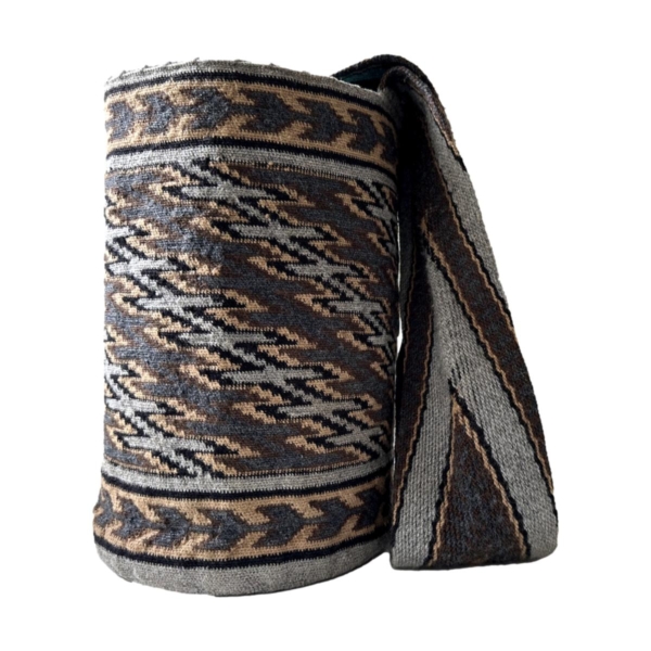 Mochila Arhuaca Grande | "Terrario" tejida en lana de alpaca (Maestría) - Imagen 3