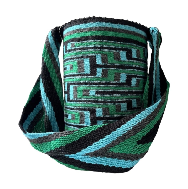 Mochila Arhuaca Grande | "Temporalidad" tejida en lana de alpaca - Imagen 2