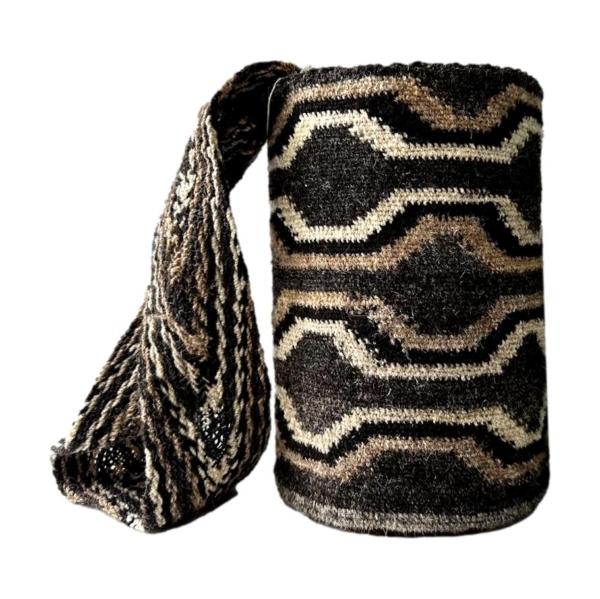 Mochila Arhuaca Mediana | "Camino elemental" tejida en lana de oveja