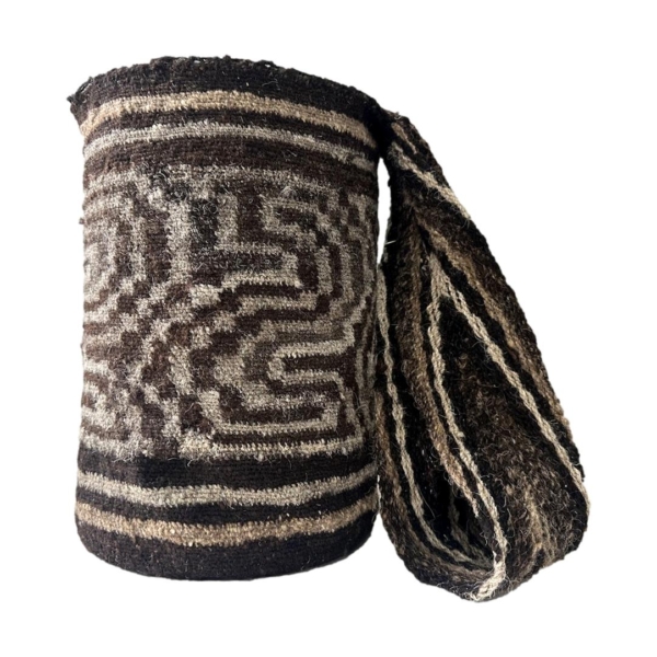Mochila Arhuaca Grande | "Sendero Sagrado" tejida en lana de oveja - Imagen 3