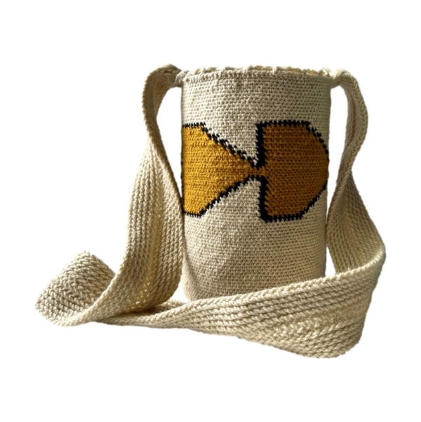 Mochila Arhuaca Pequeña | "Delirio" tejida en madeja - Imagen 2