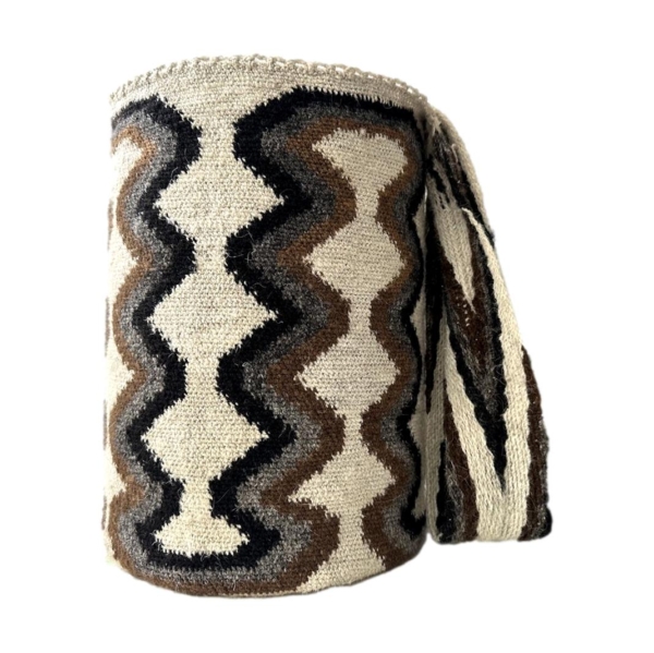 Mochila Arhuaca Grande | "Observación" tejida en lana nativa - Imagen 3